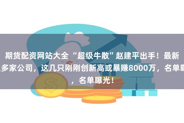 期货配资网站大全 “超级牛散”赵建平出手！最新买入多家公司，这几只刚刚创新高或暴赚8000万，名单曝光！